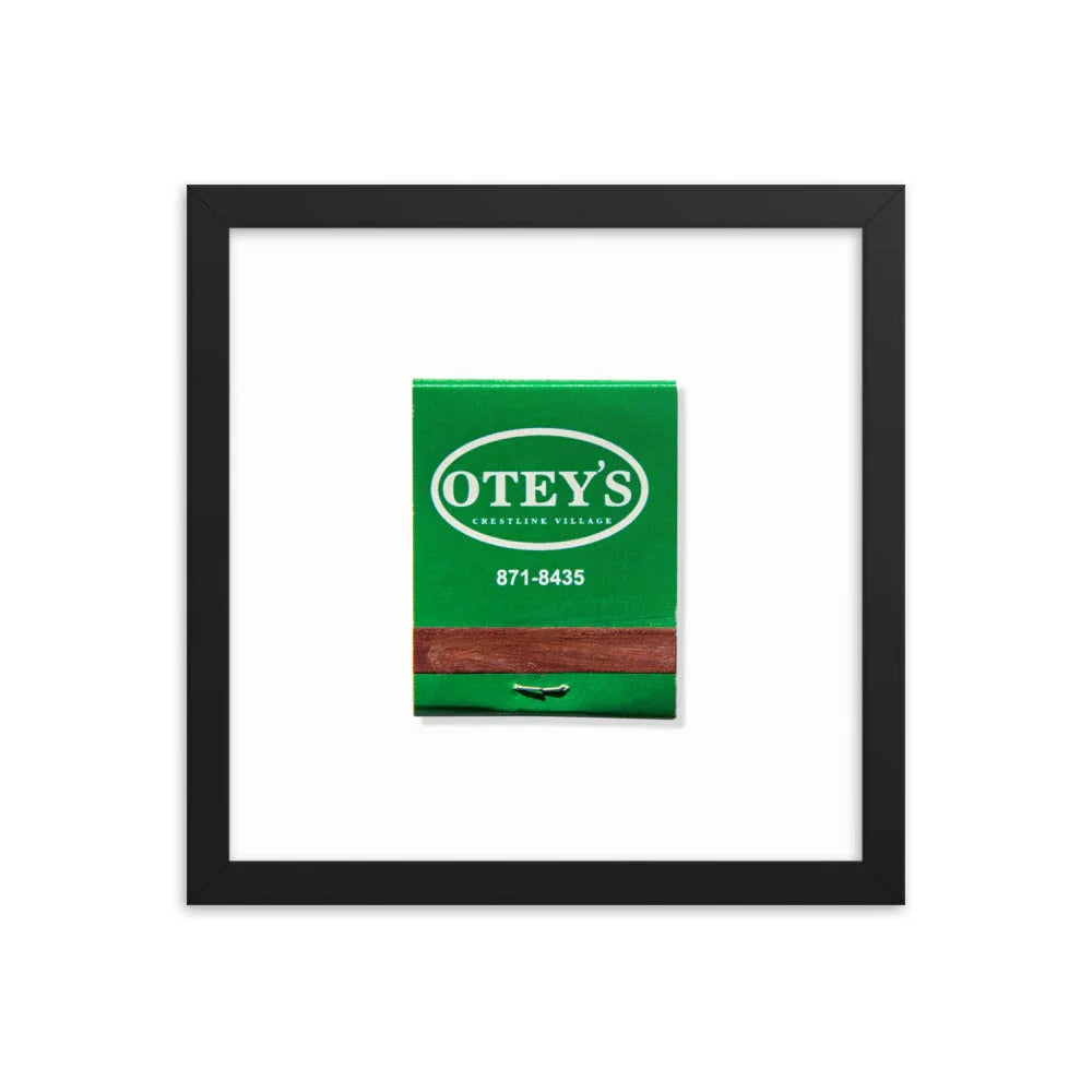 Otey’s matchbook photos