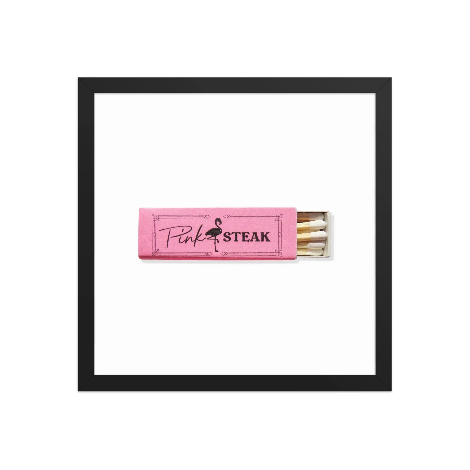 Pink Steak matchbook photos
