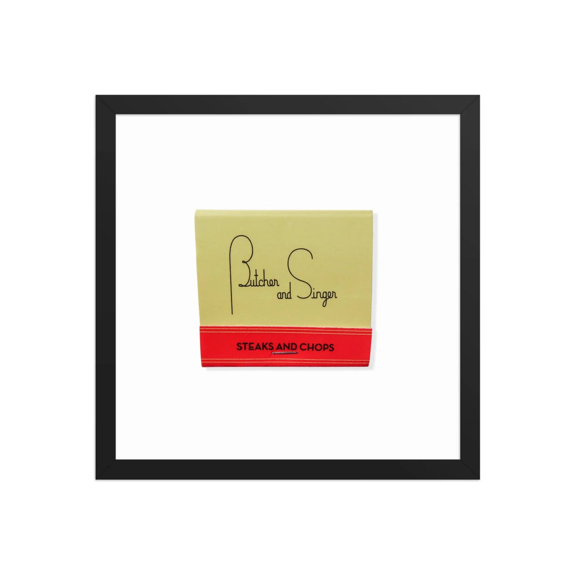 Butcher and Singer matchbook photos