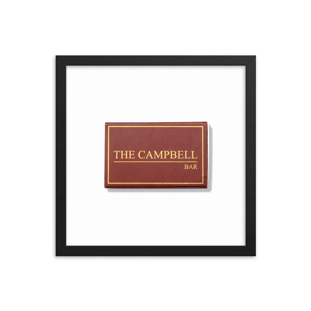 The Campbell Bar Matchbox Framed Print matchbook photos