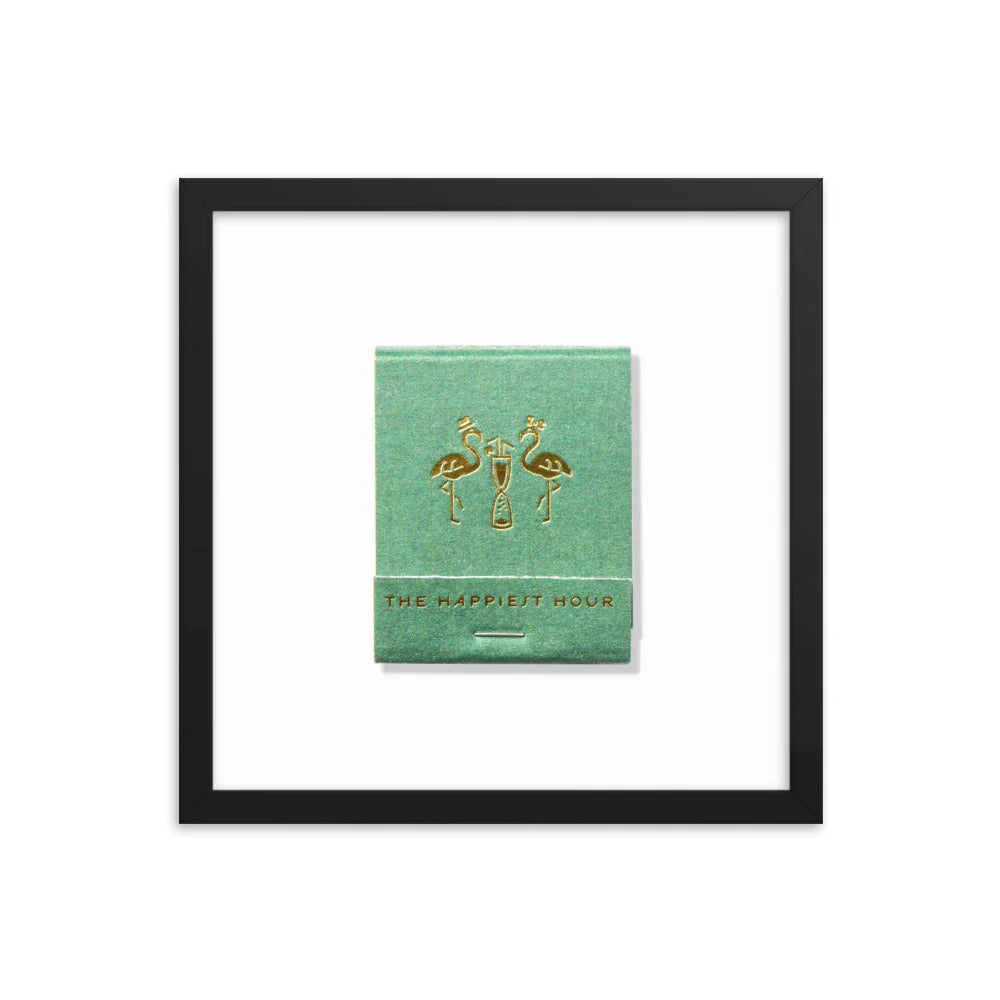 The Happiest Hour Matchbox Framed Print matchbook photos