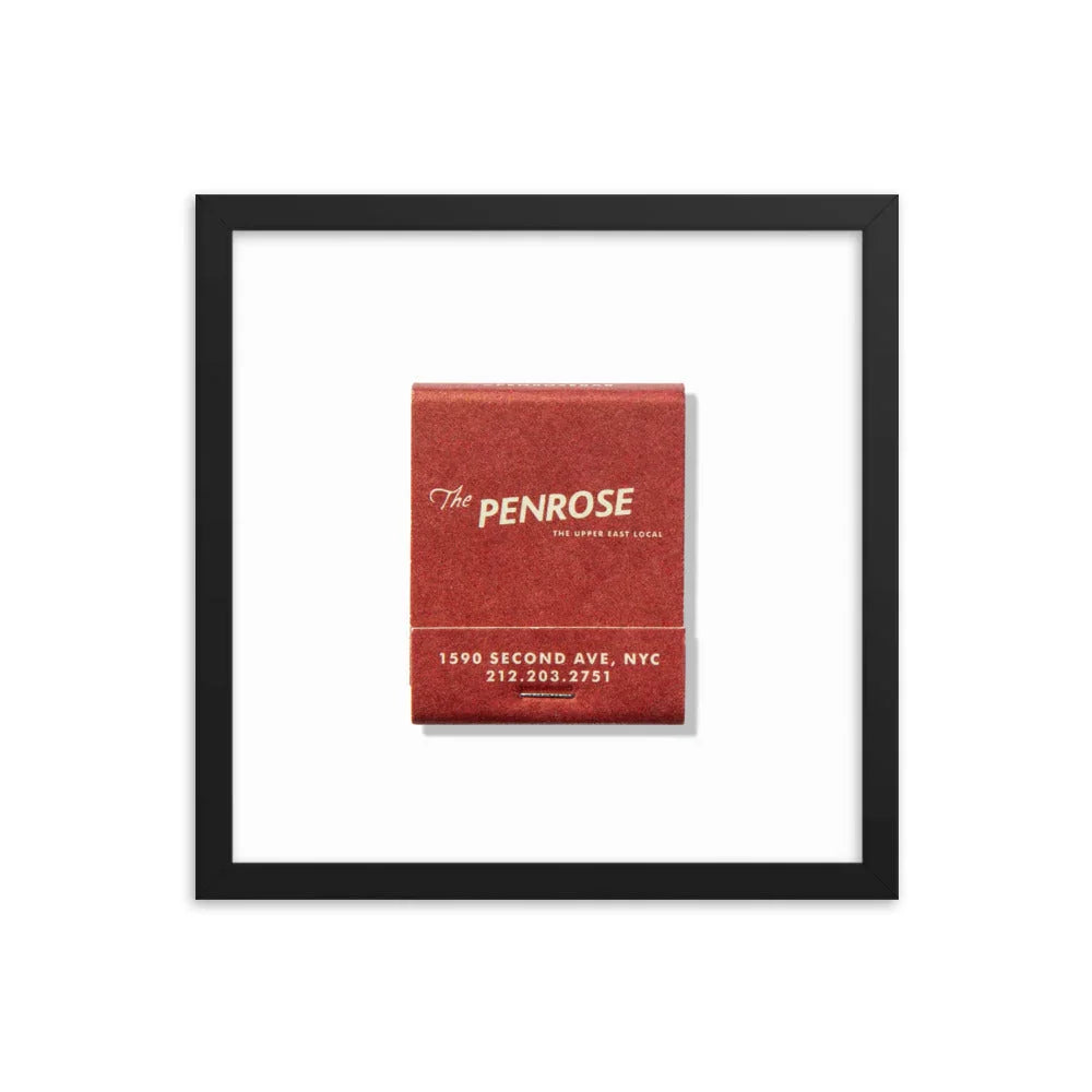 The Penrose Matchbox Framed Print matchbook photos