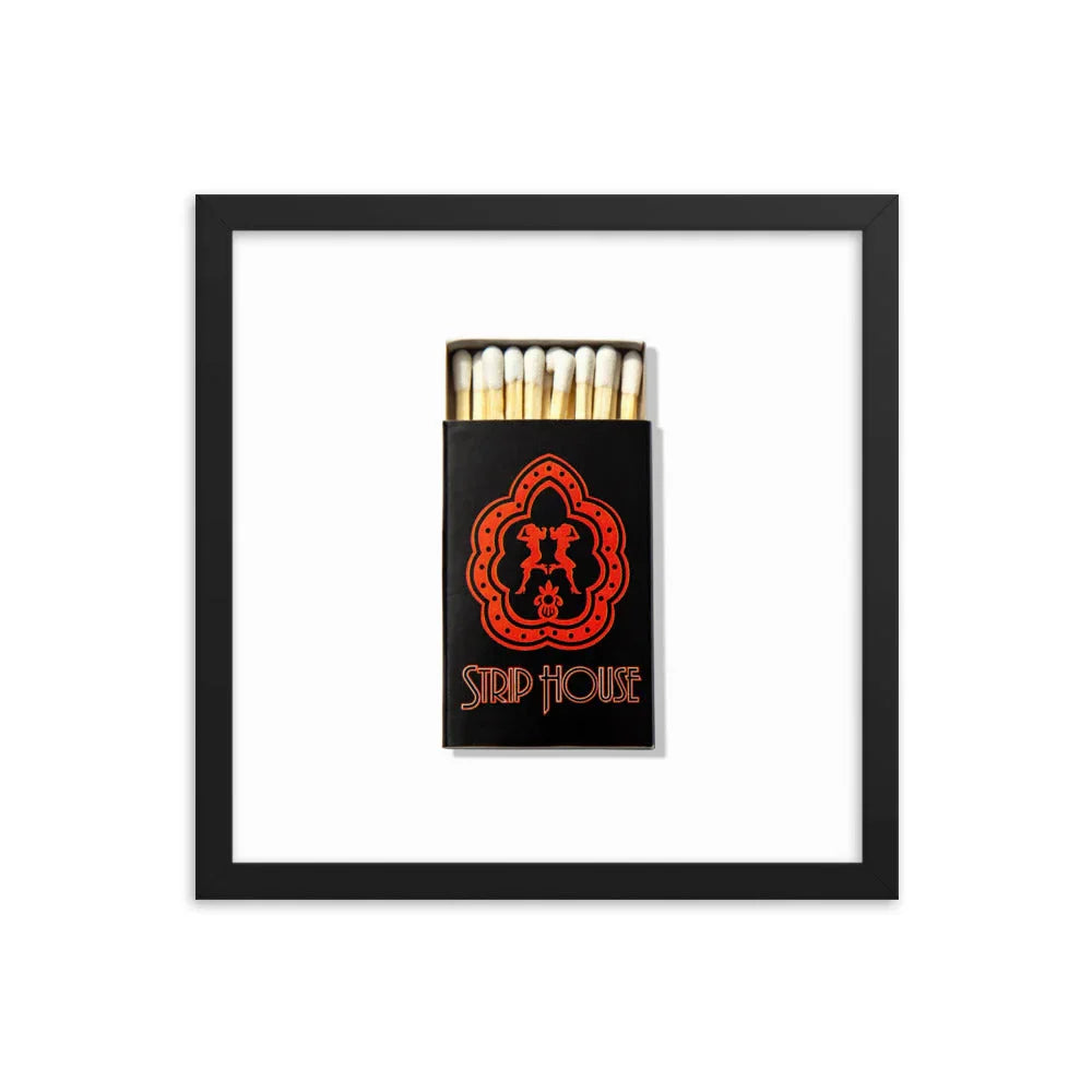 Strip House Matchbox Framed Print matchbook photos