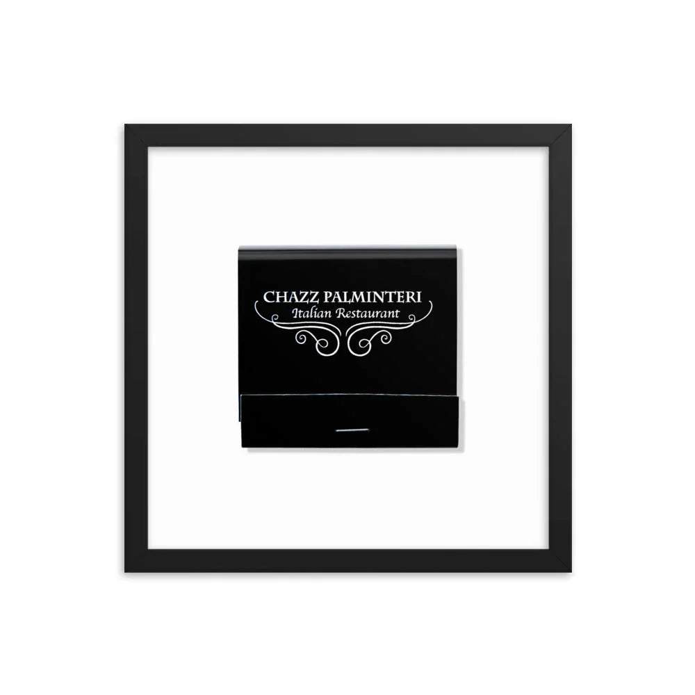 Chazz Framed Print matchbook photos