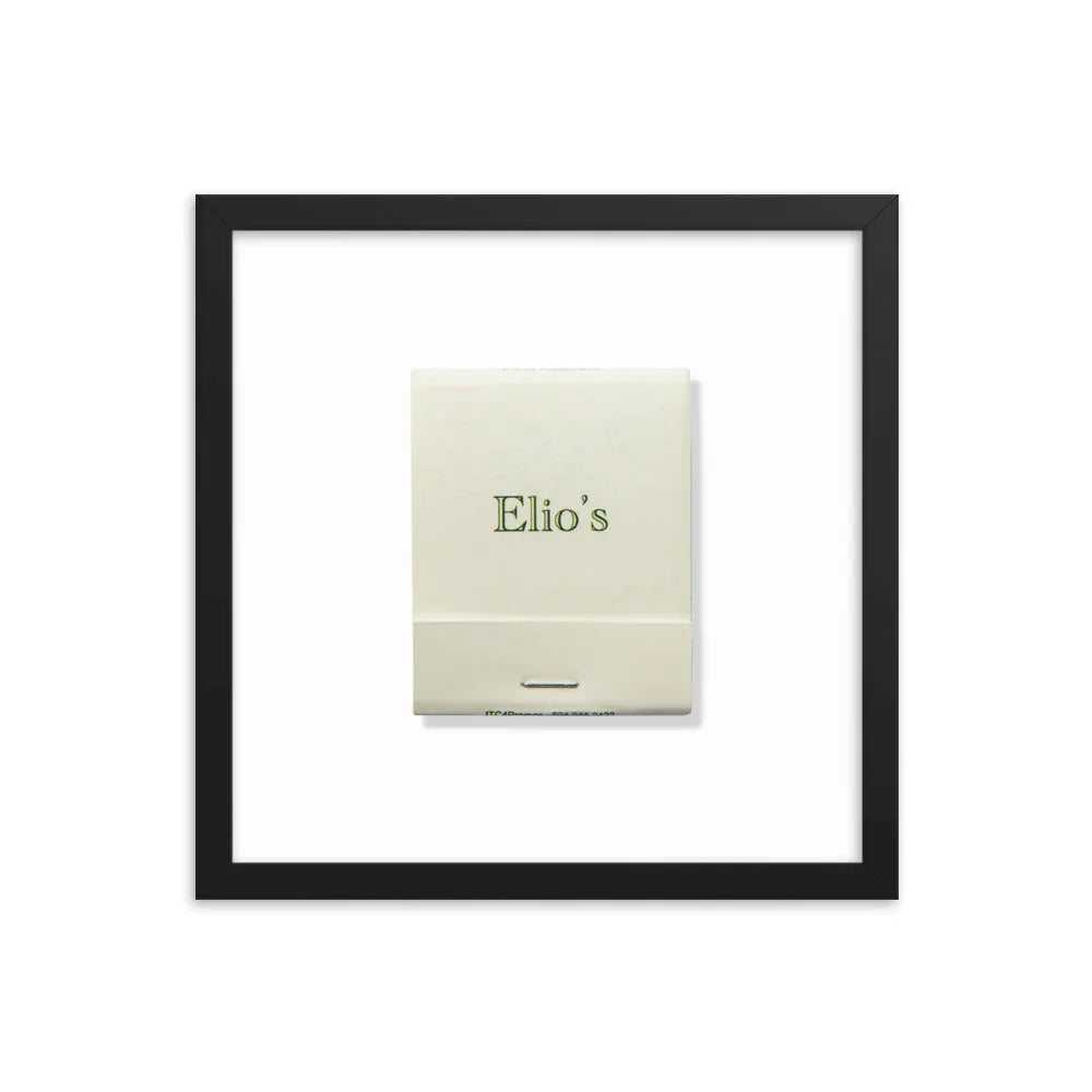 Elio’s Framed Print matchbook photos