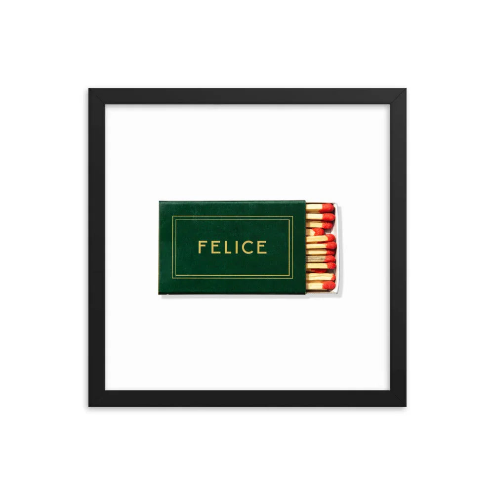 Felice Framed Print matchbook photos