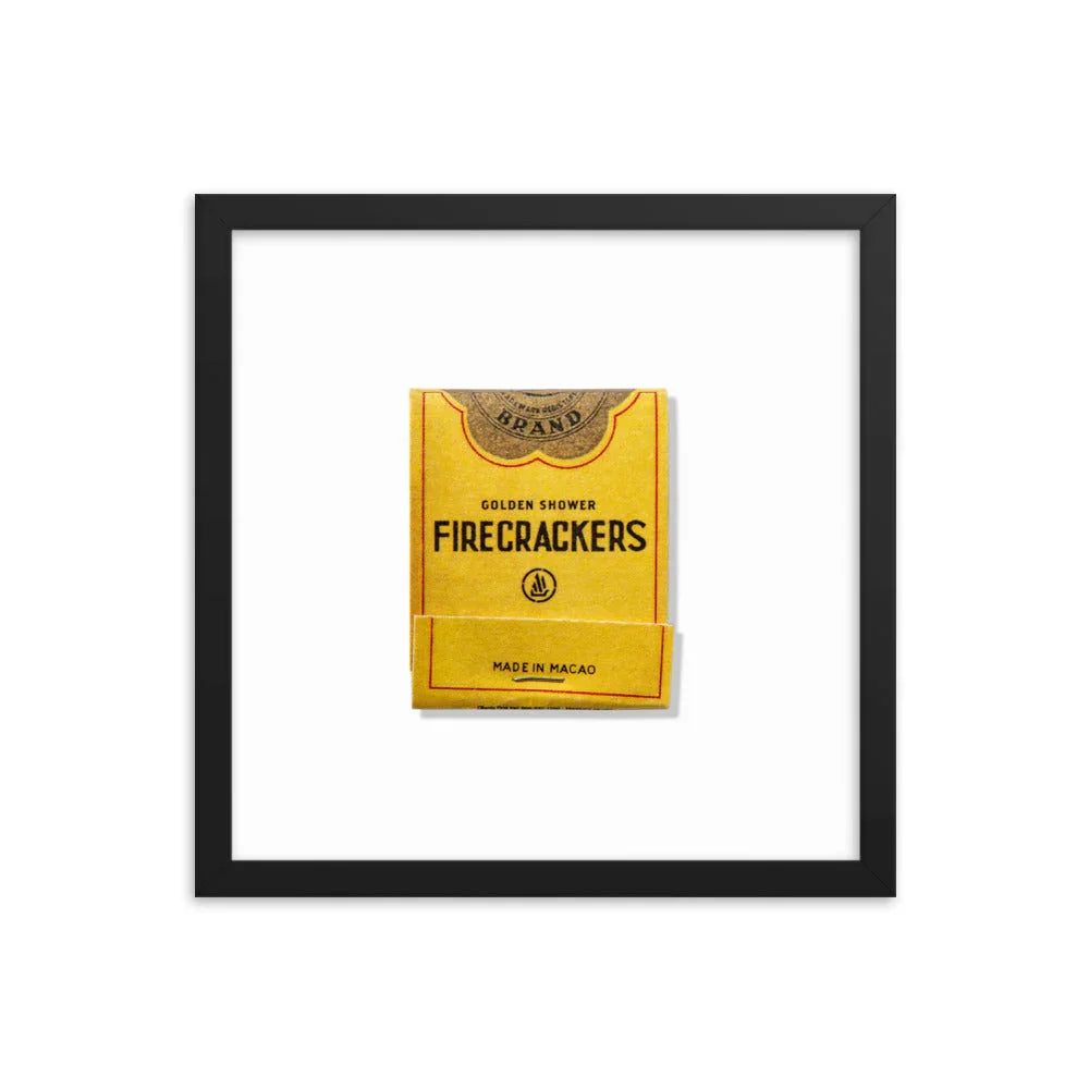 Firecrackers Framed Print matchbook photos