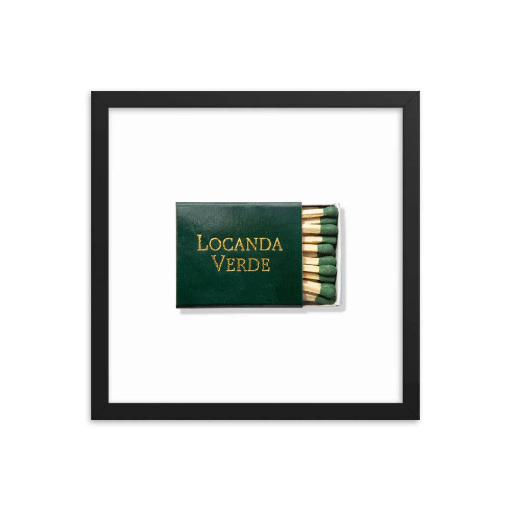 Locanda Verde Framed Print matchbook photos