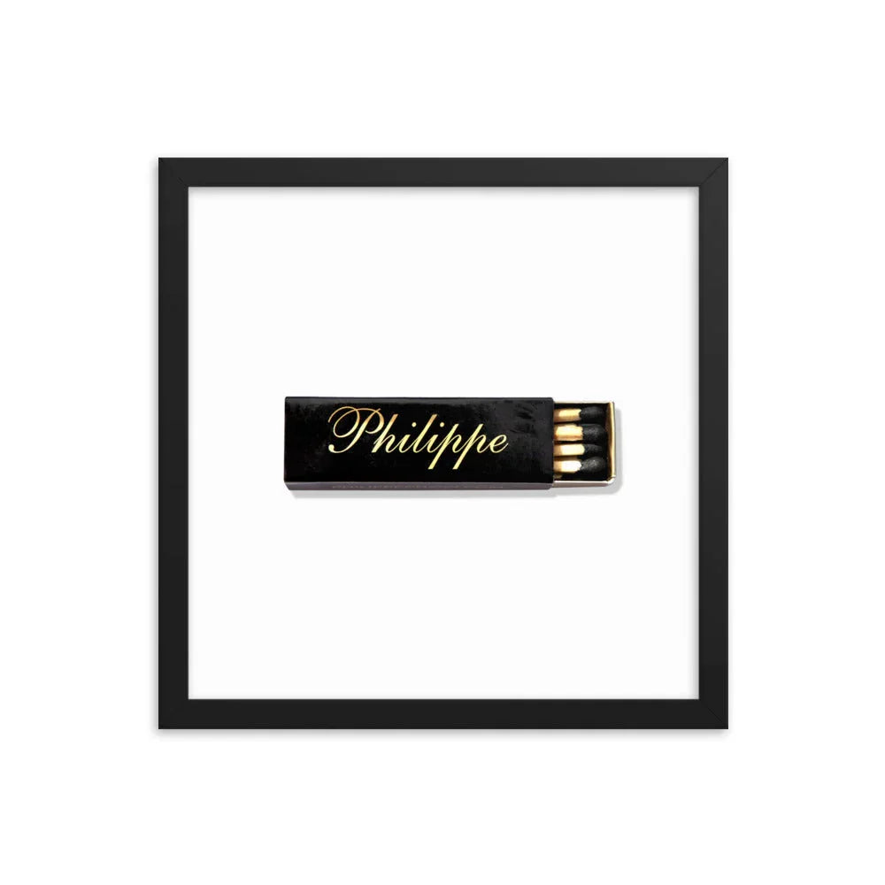 Philippe Framed Print matchbook photos