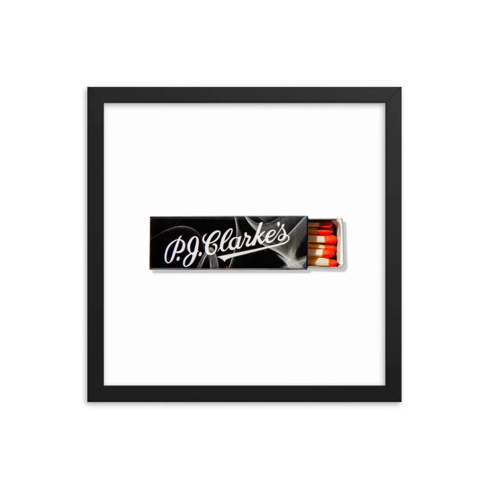PJ Clarkes Framed Print matchbook photos