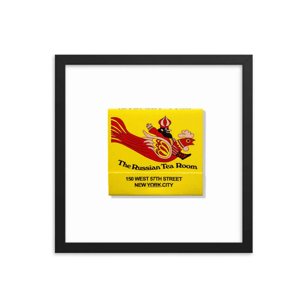 Russian Tea Room Framed Print matchbook photos