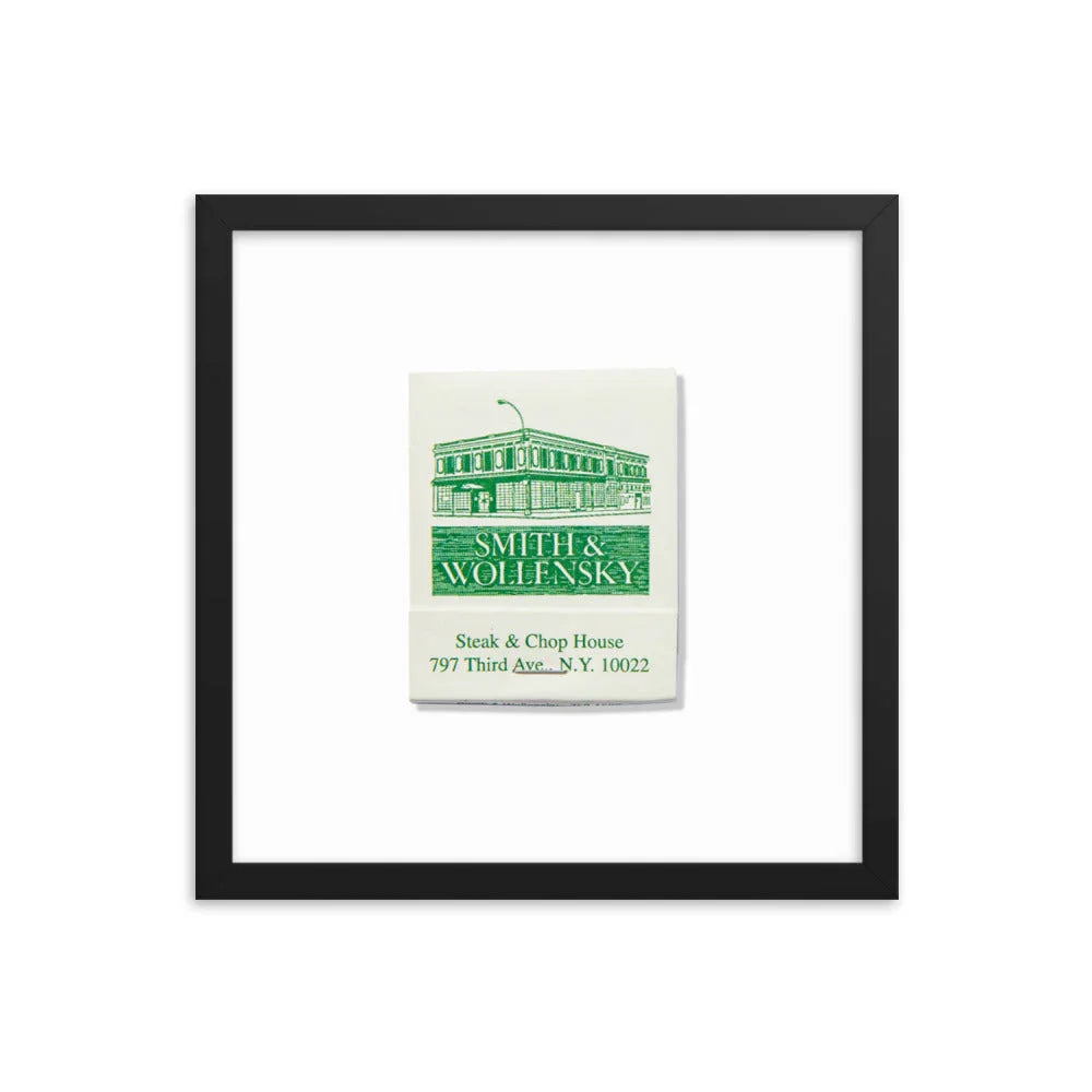 Smith & Wollensky Framed Print matchbook photos