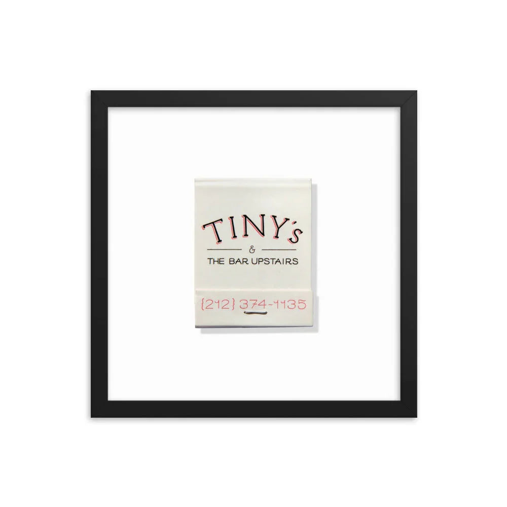 Tiny’s Framed Print matchbook photos
