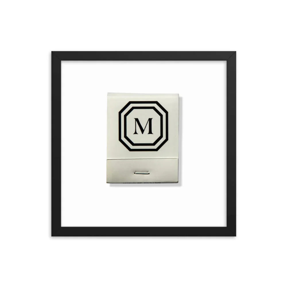 Mark Hotel Framed Print matchbook photos