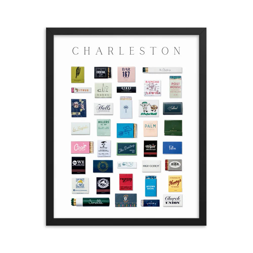 Charleston City Framed Print matchbook photos