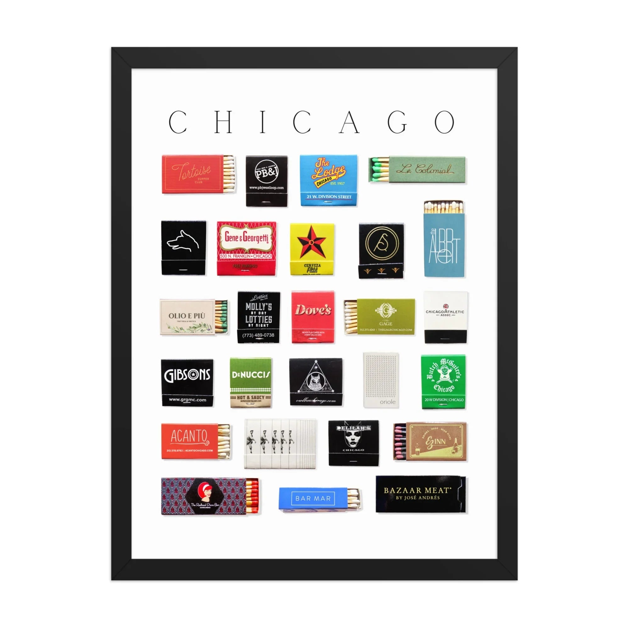 Chicago Matchbox Print matchbook photos