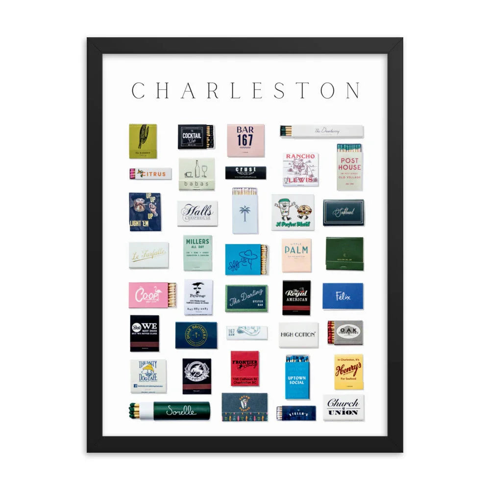 Charleston City Framed Print matchbook photos
