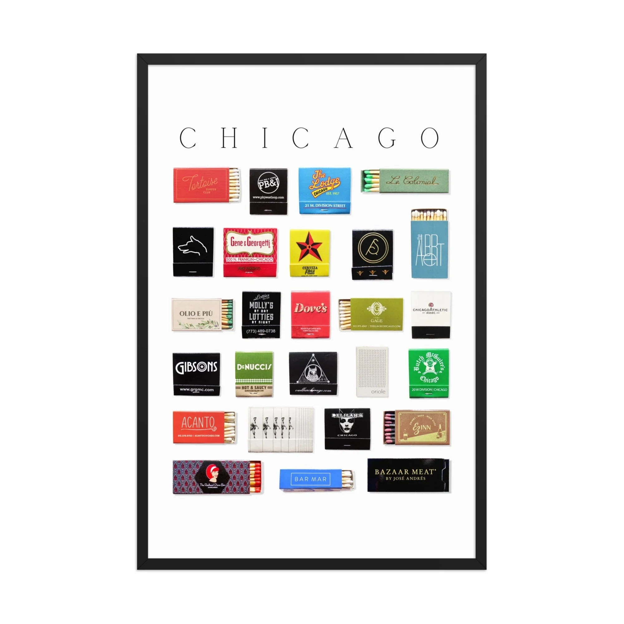 Chicago Matchbox Print matchbook photos