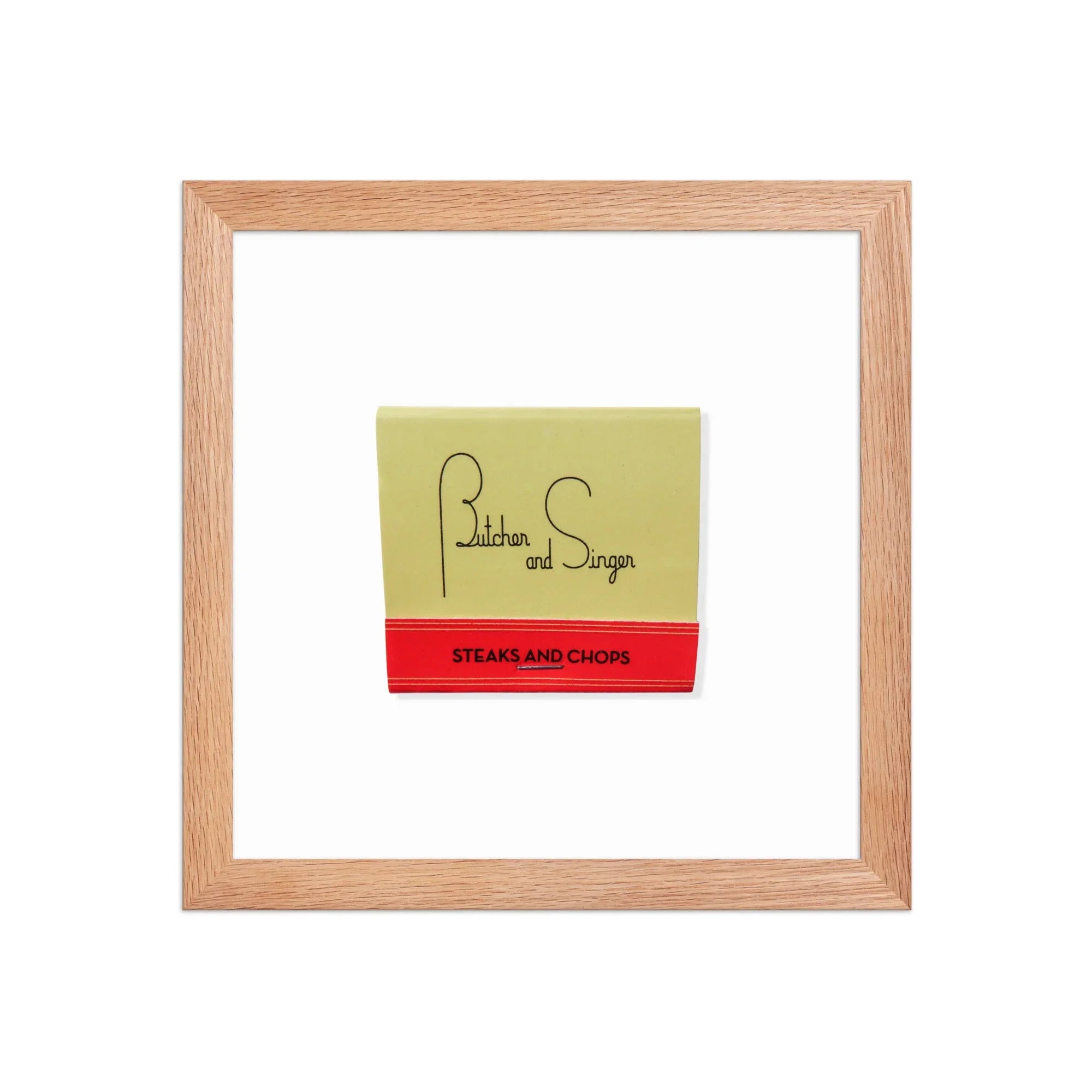 Butcher and Singer matchbook photos