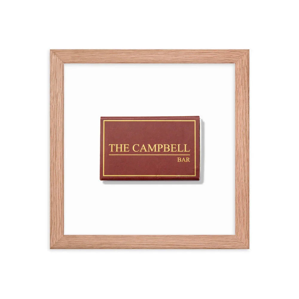The Campbell Bar Matchbox Framed Print matchbook photos