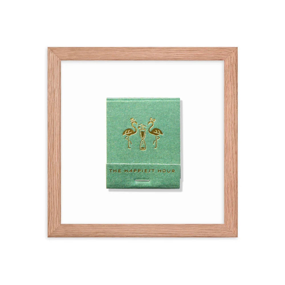 The Happiest Hour Matchbox Framed Print matchbook photos