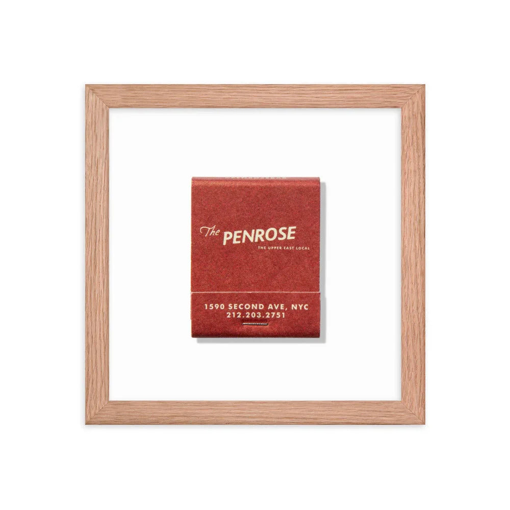 The Penrose Matchbox Framed Print matchbook photos
