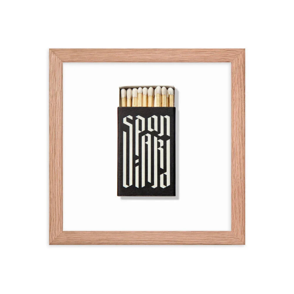 Spaniard Matchbox Framed Print matchbook photos