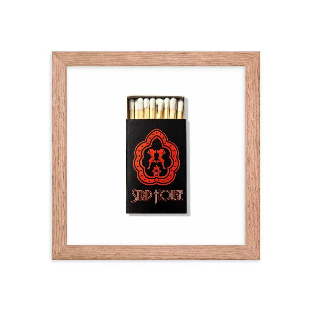 Strip House Matchbox Framed Print matchbook photos