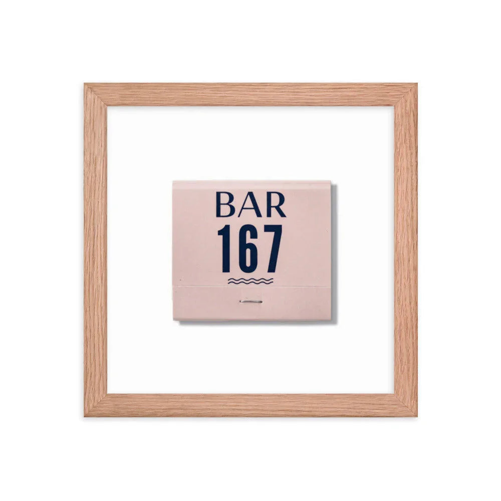 Bar 167 Framed Print matchbook photos