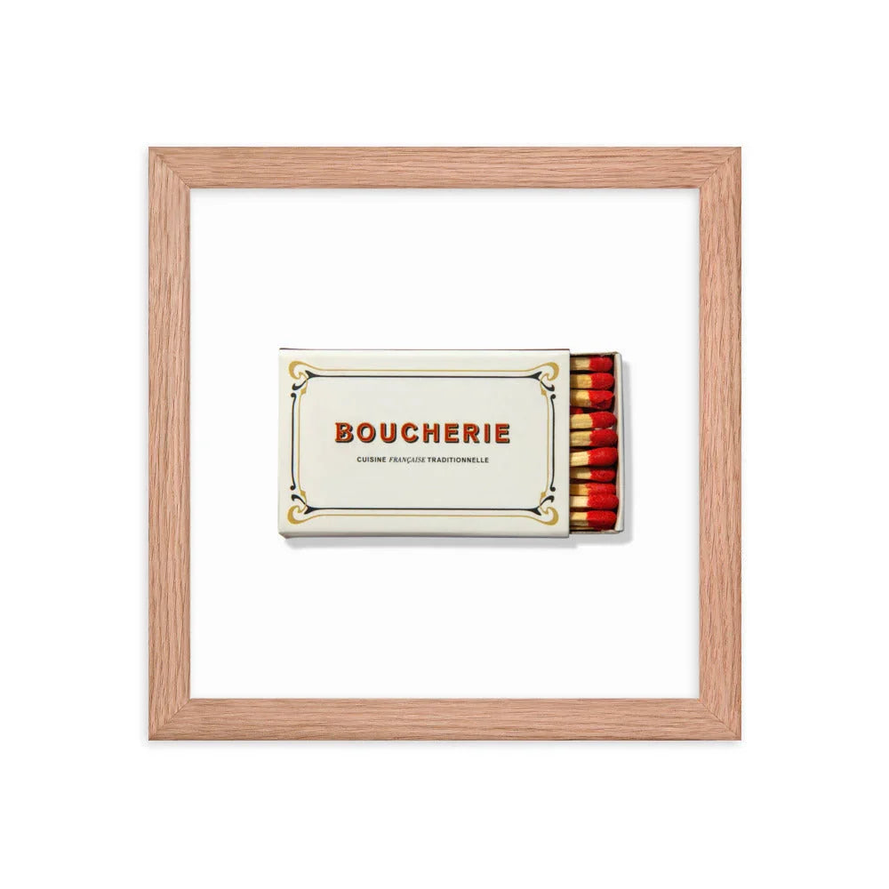 Boucherie Framed Print matchbook photos