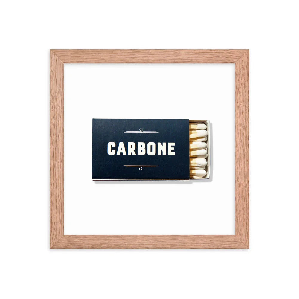 Carbone Framed Print matchbook photos
