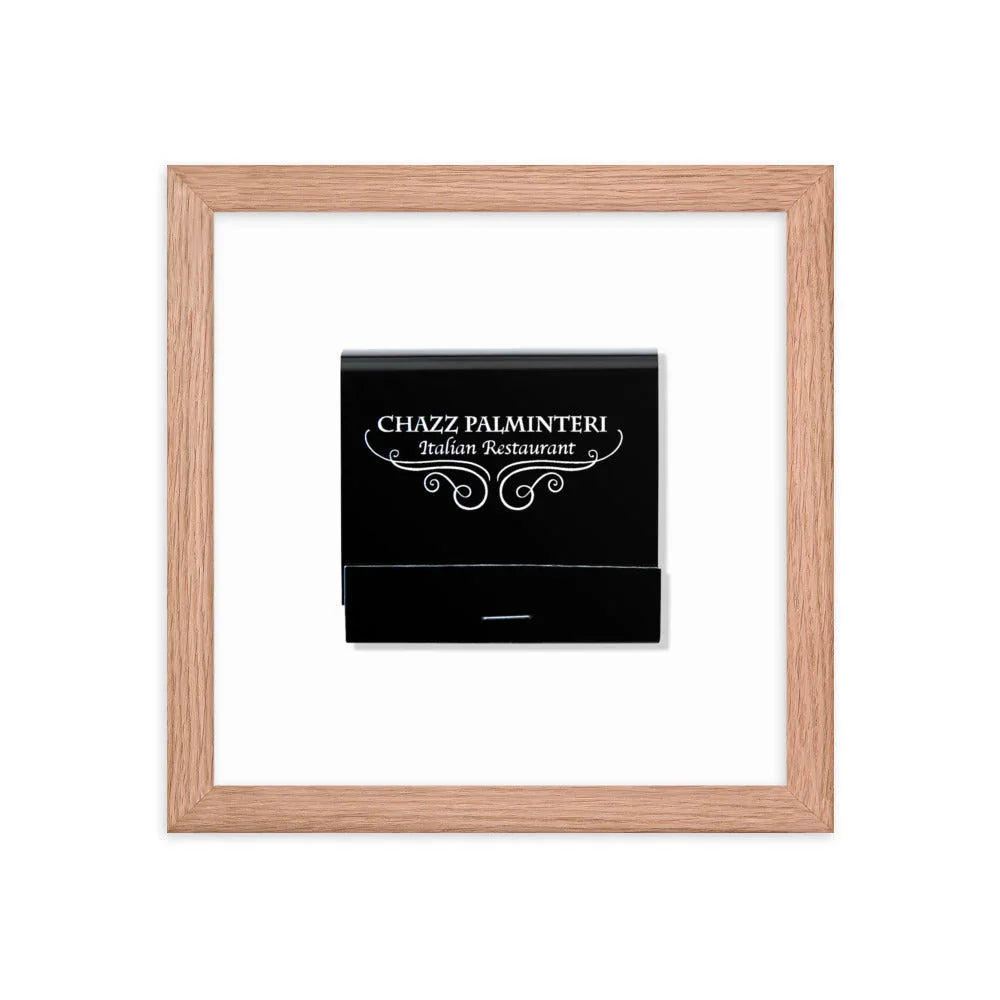Chazz Framed Print matchbook photos