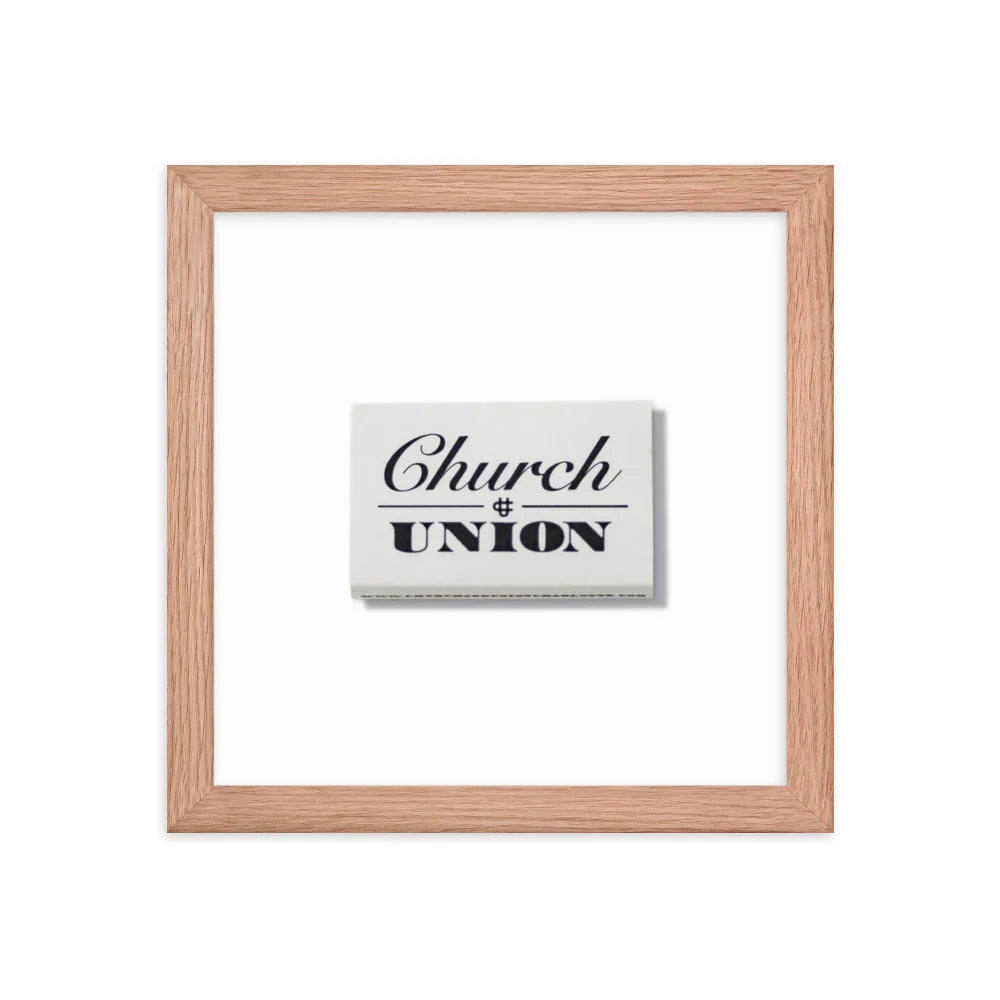 Church & Union Framed Print matchbook photos