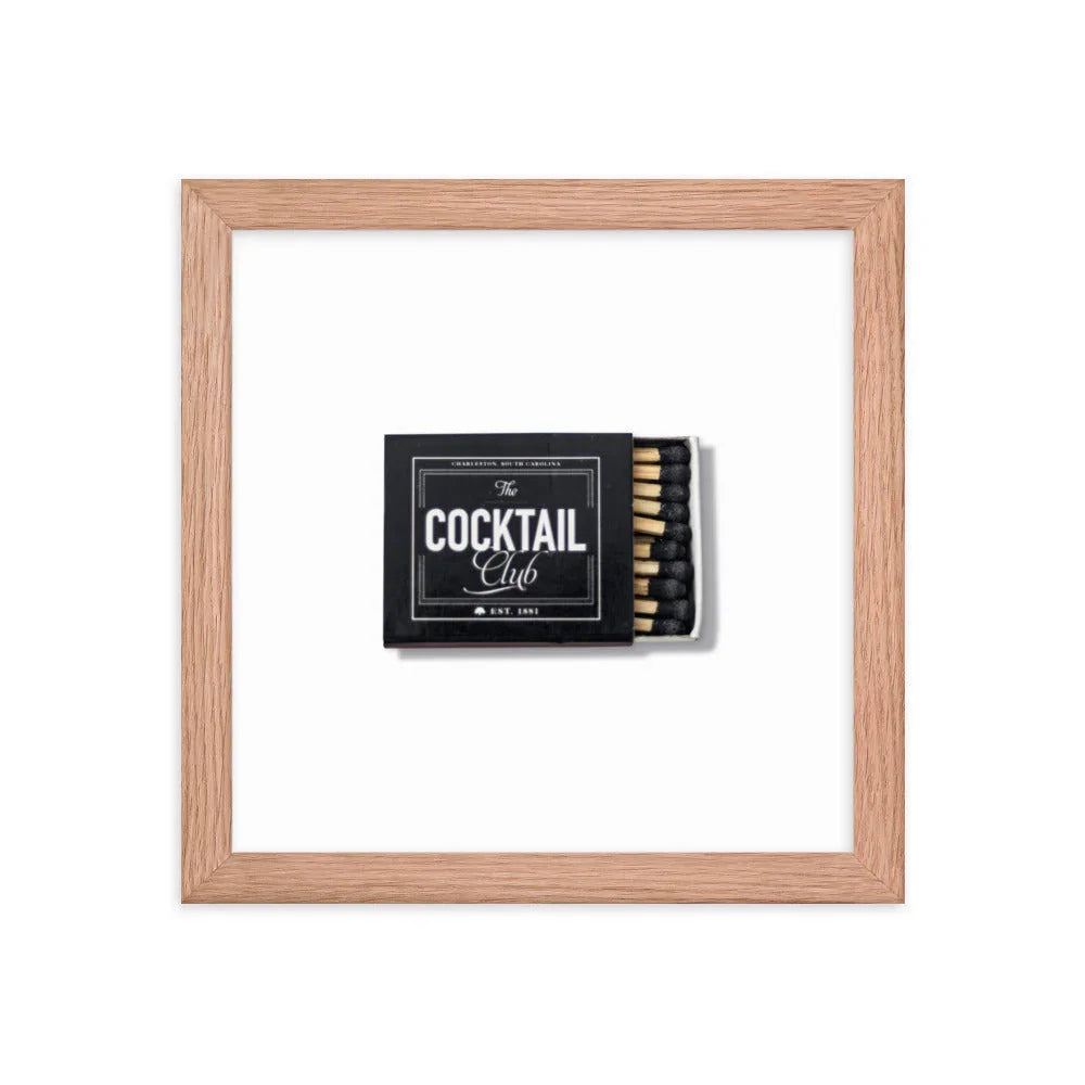 Cocktail Club Framed Print matchbook photos