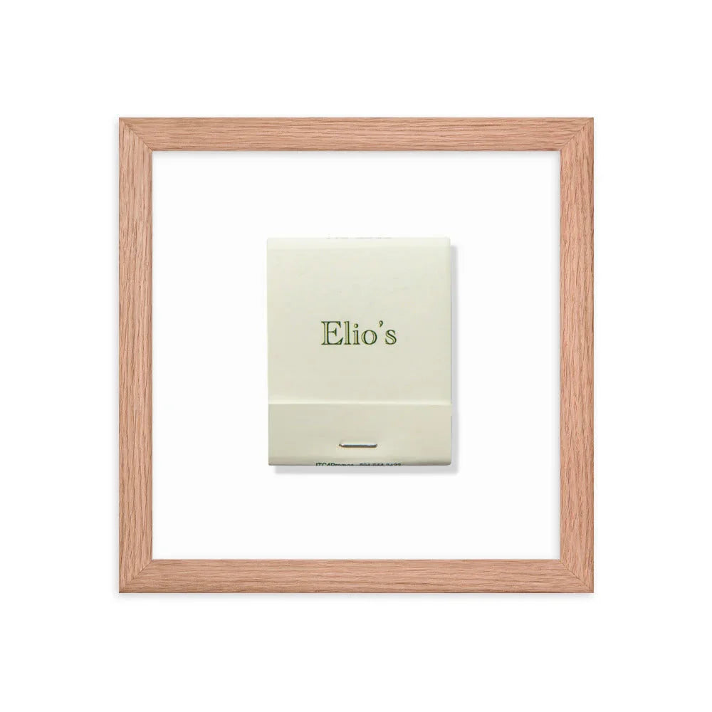 Elio’s Framed Print matchbook photos