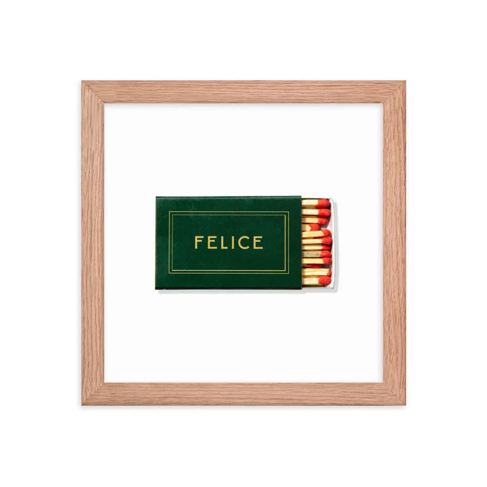 Felice Framed Print matchbook photos