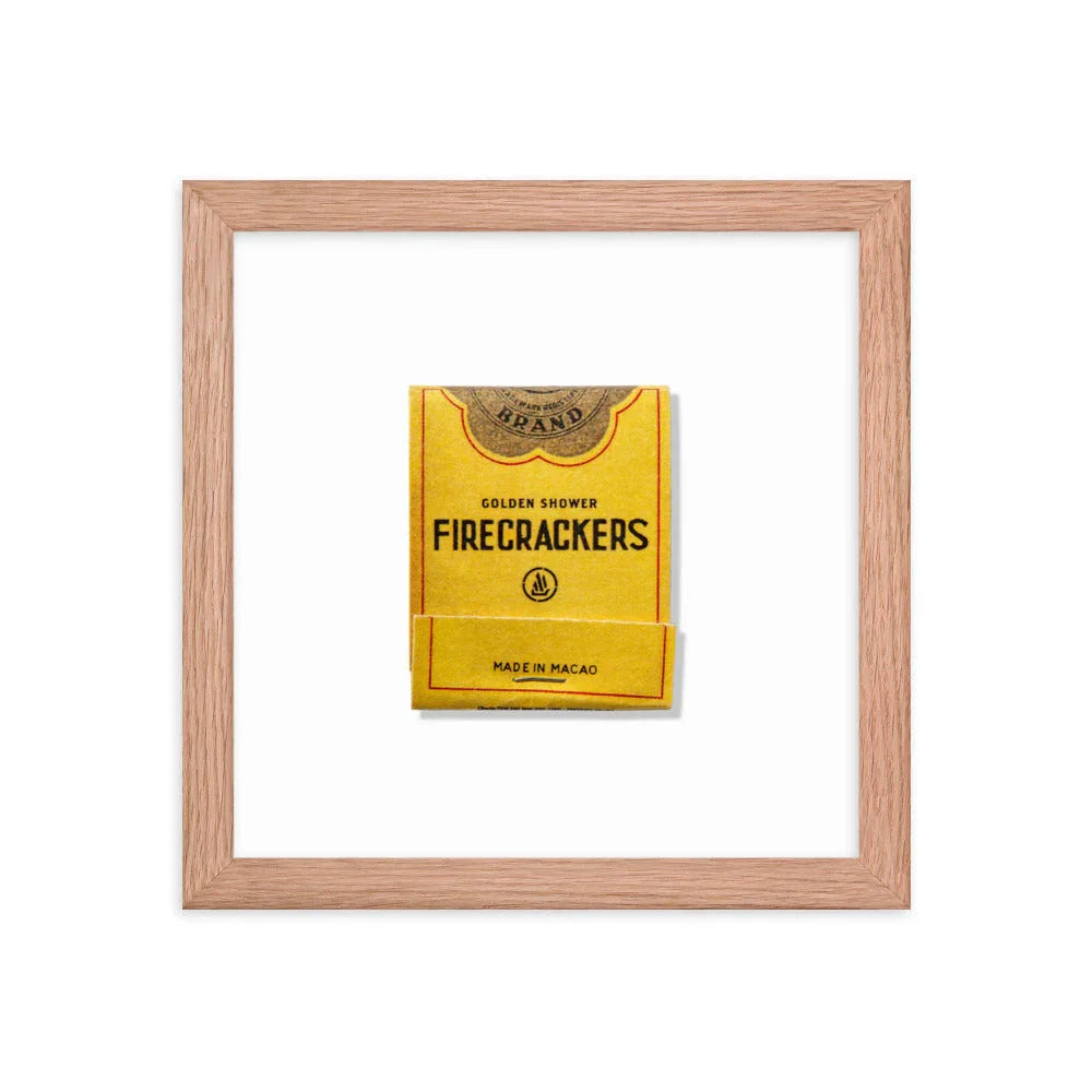 Firecrackers Framed Print matchbook photos