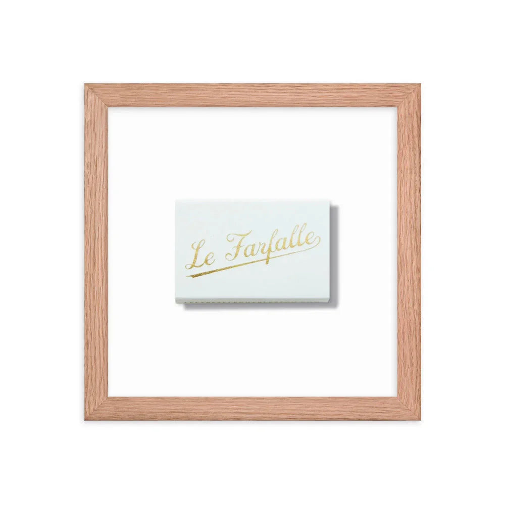 Le Farfalle Framed Print matchbook photos