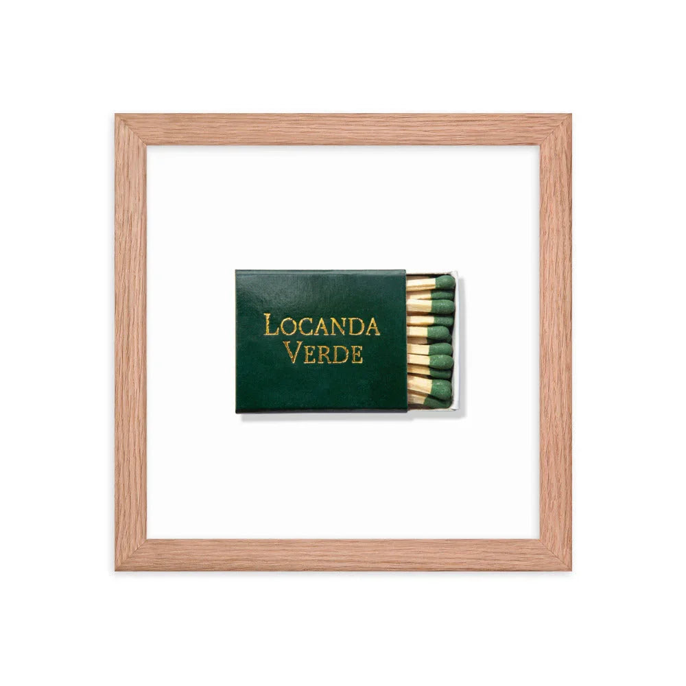 Locanda Verde Framed Print matchbook photos