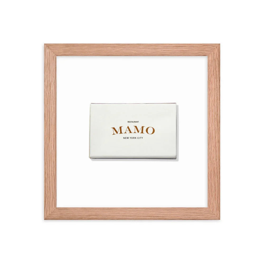 Mamo Framed Print matchbook photos