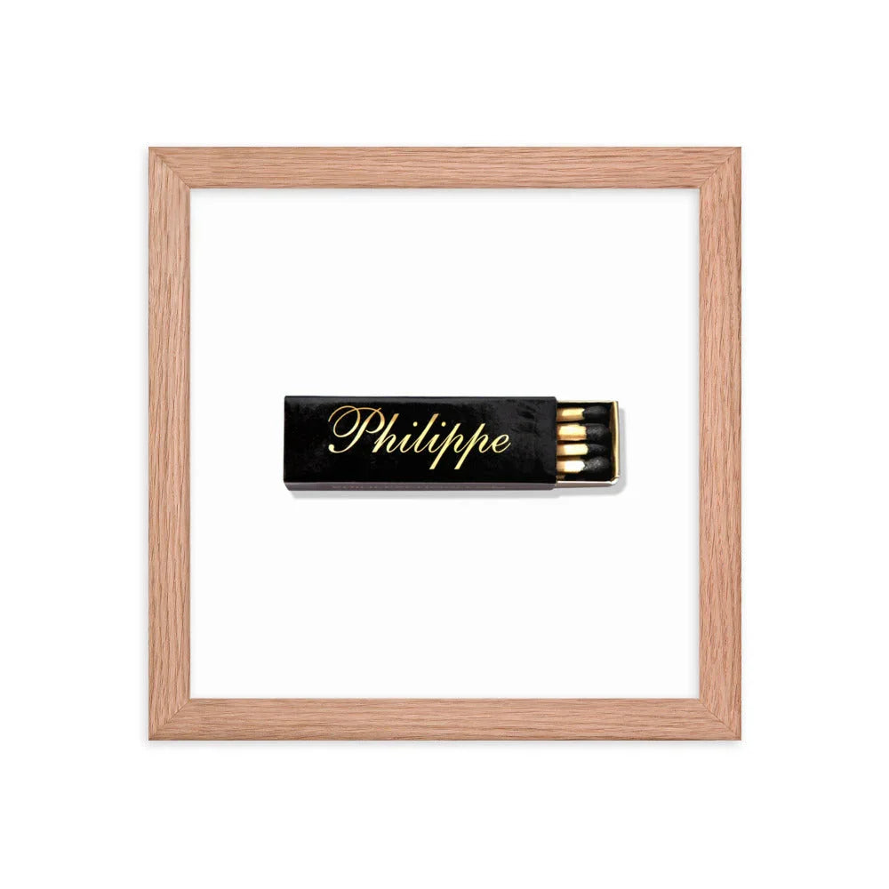 Philippe Framed Print matchbook photos
