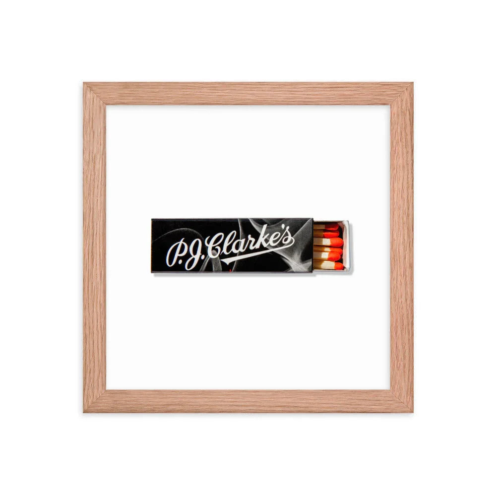 PJ Clarkes Framed Print matchbook photos