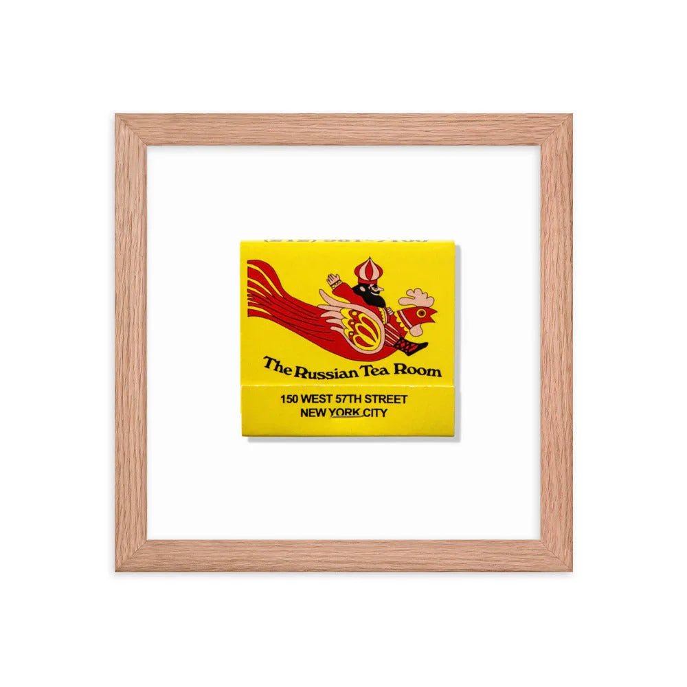 Russian Tea Room Framed Print matchbook photos