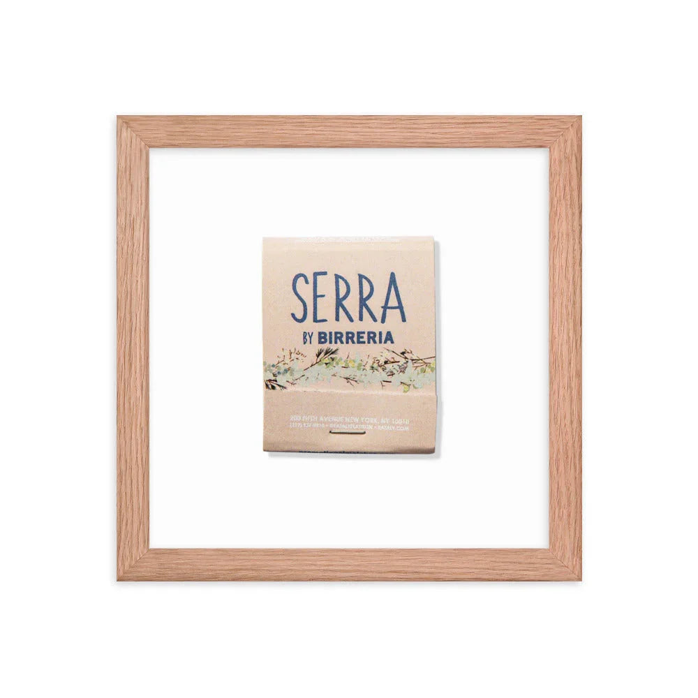 Serra Framed Print matchbook photos