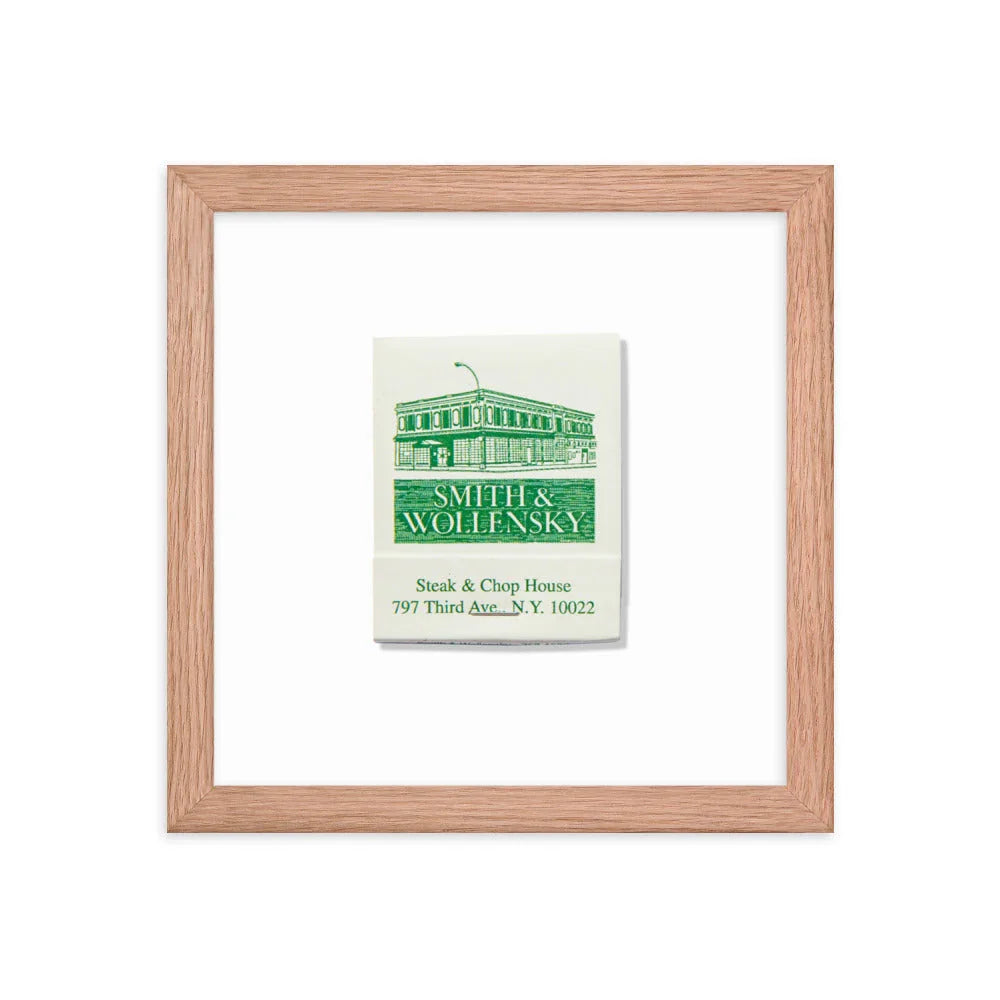 Smith & Wollensky Framed Print matchbook photos