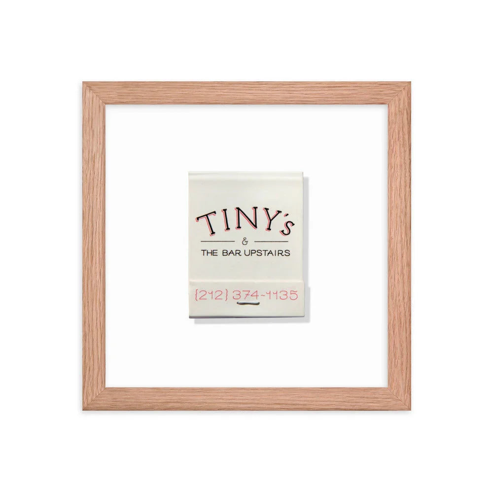 Tiny’s Framed Print matchbook photos