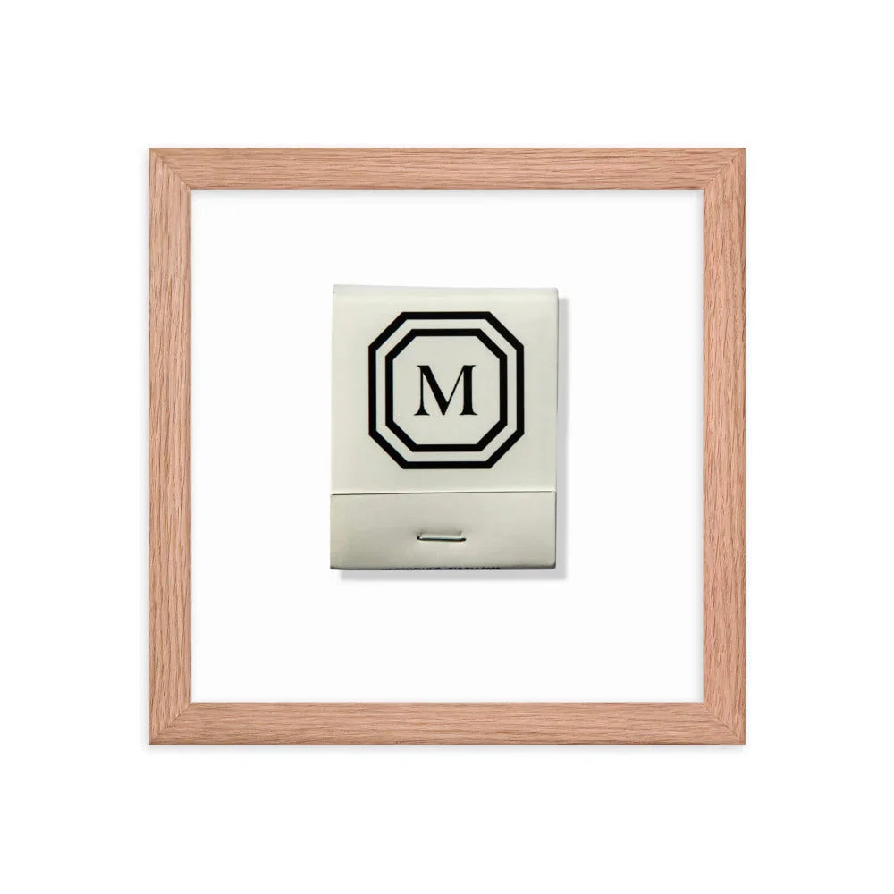 Mark Hotel Framed Print matchbook photos