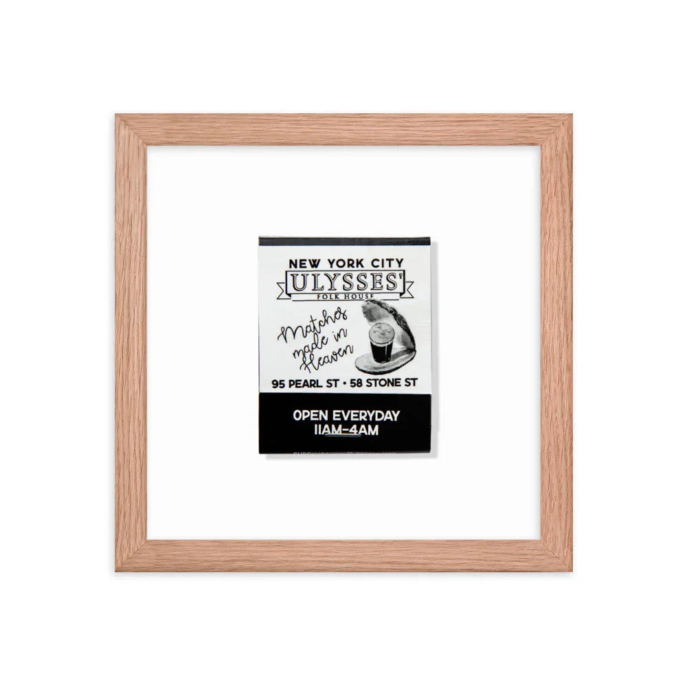 Ulysses Framed Print matchbook photos