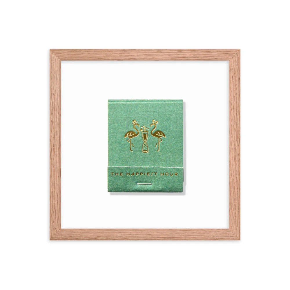 The Happiest Hour Matchbox Framed Print matchbook photos
