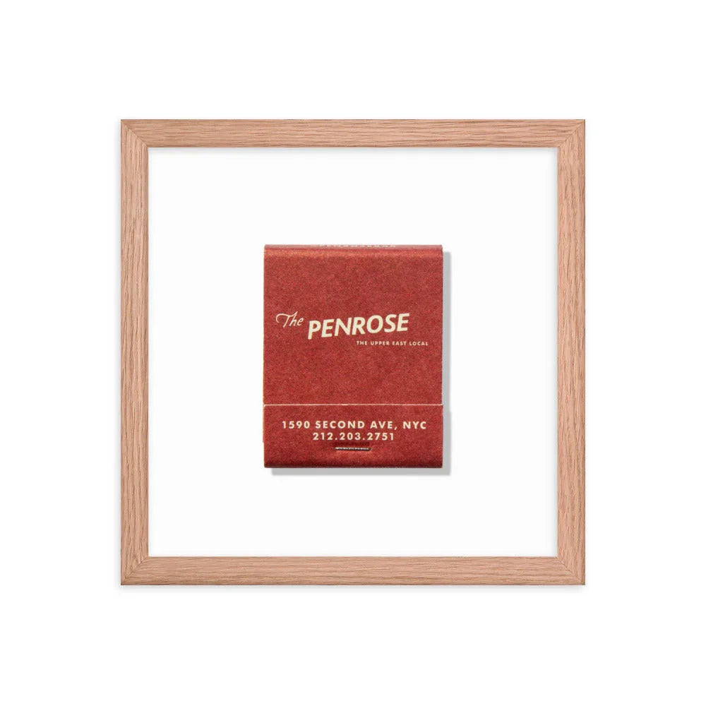 The Penrose Matchbox Framed Print matchbook photos